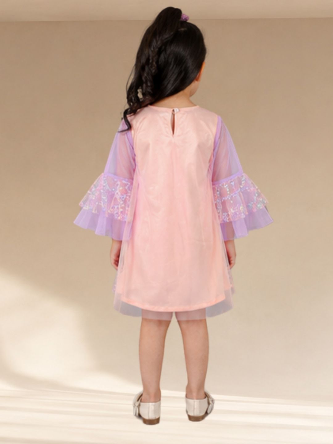 Girls Stylish Sequins Embellished Party Dress