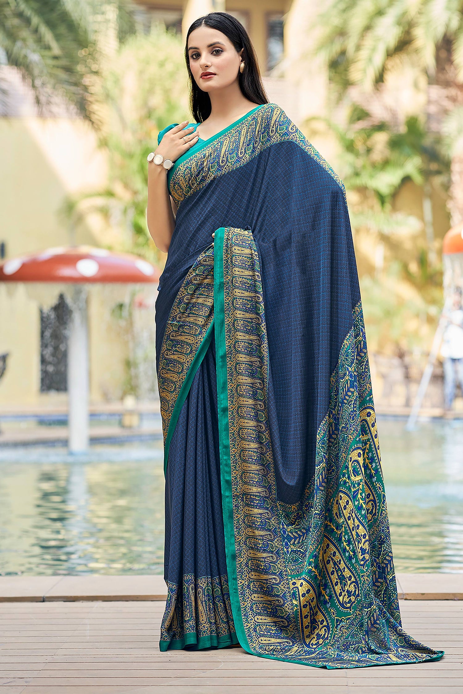 Premium Lightweight Crepe Silk Printed Saree